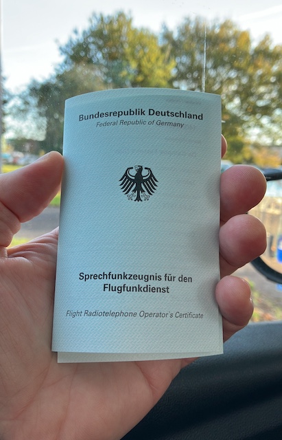 Photo of my BZF license